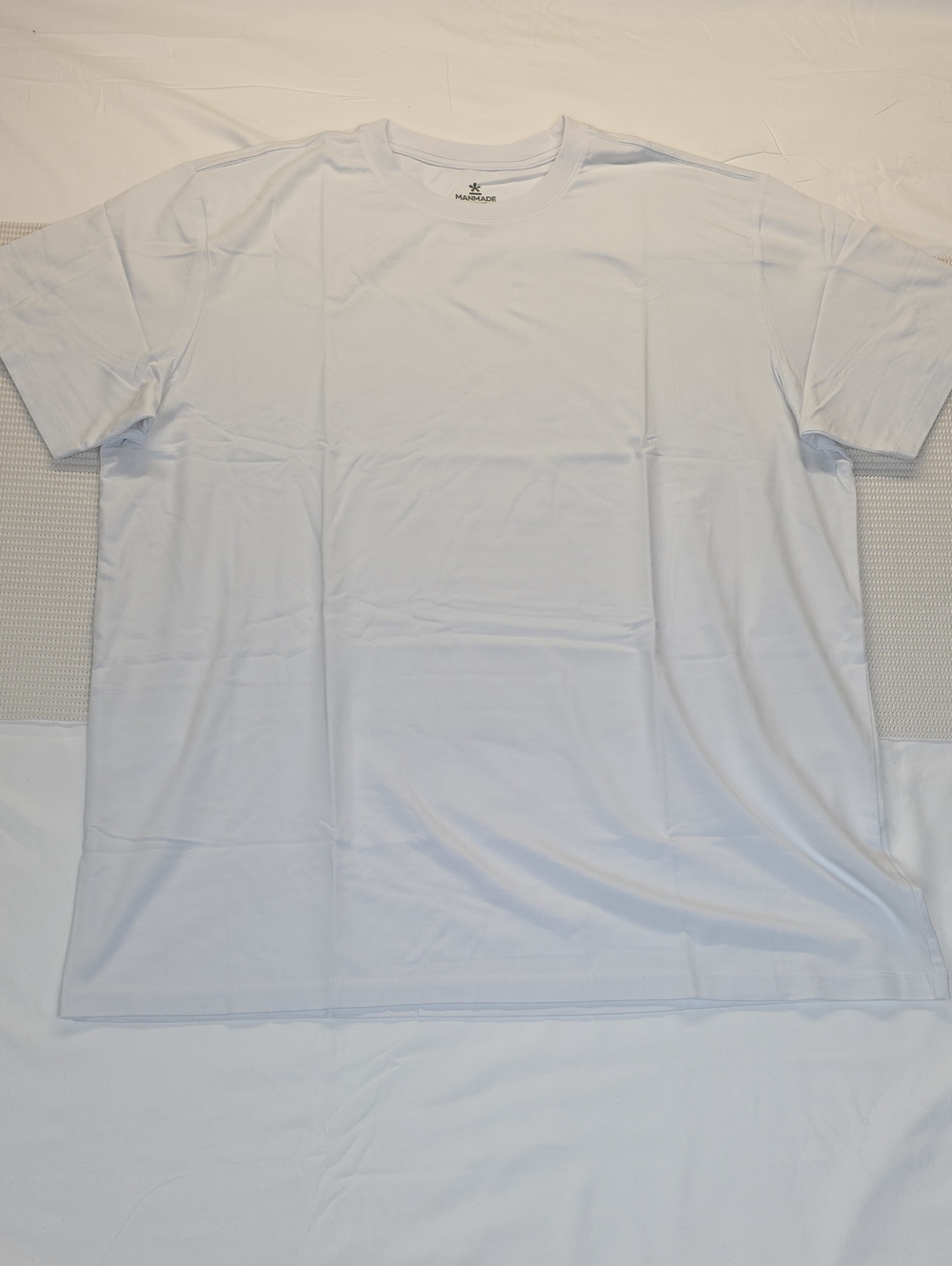 Manmade Mens White Short-Sleeve Crewneck T-Shirt 2XL